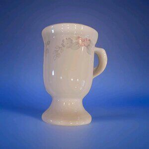 Pfaltzgraff Wyndham Pedestal Mug White Floral
